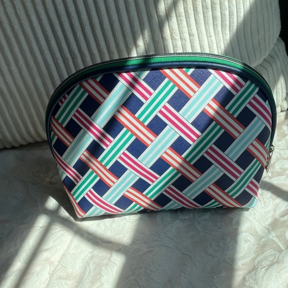 1279. Joan and David Colorful Geometric Cosmetic and Toiletry Bag Set